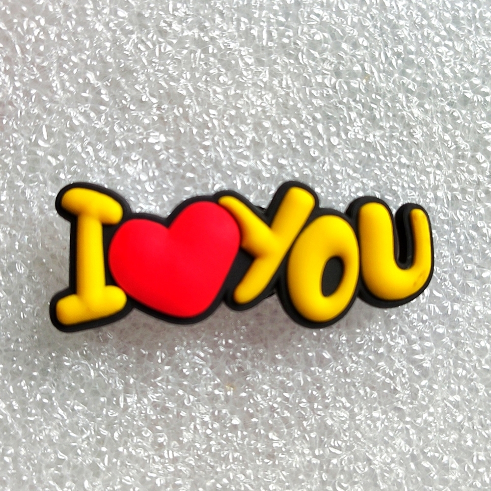 🆕SELF CARE Jibbit 'I❤️You' Shoe/Bag Charm Letters Croc